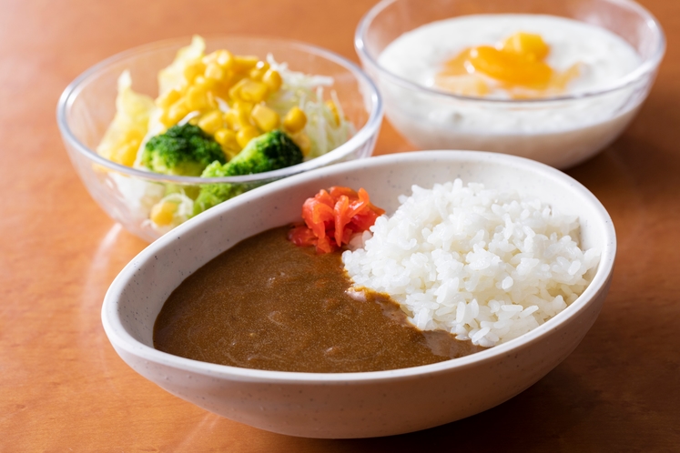 カレーを含む、日替わりのおかずをご用意