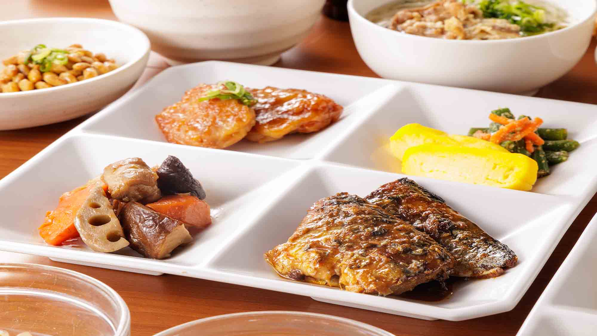 朝食盛り付け集合