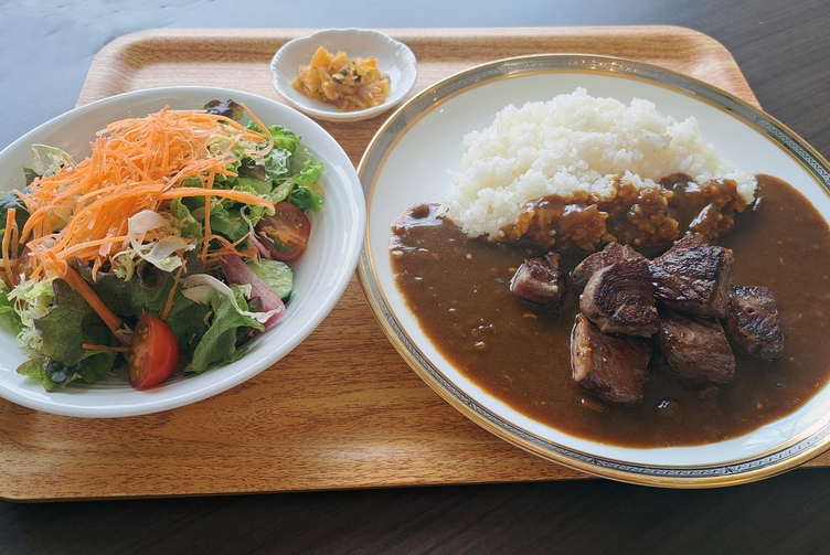 【平日 月〜木限定】角切りビ−フステーキカレーセット付きプラン［二食付］