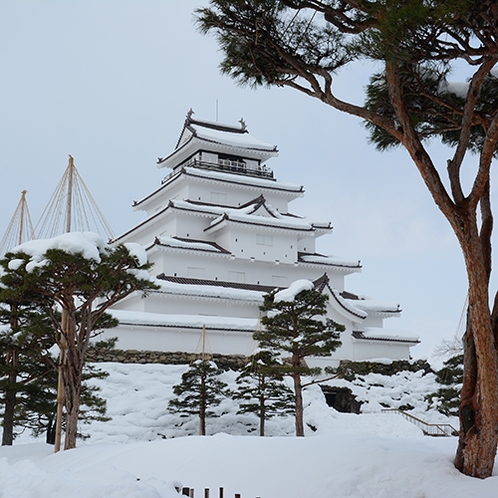 *[周辺観光]幻想的な雪景色に包まれる冬の鶴ヶ城
