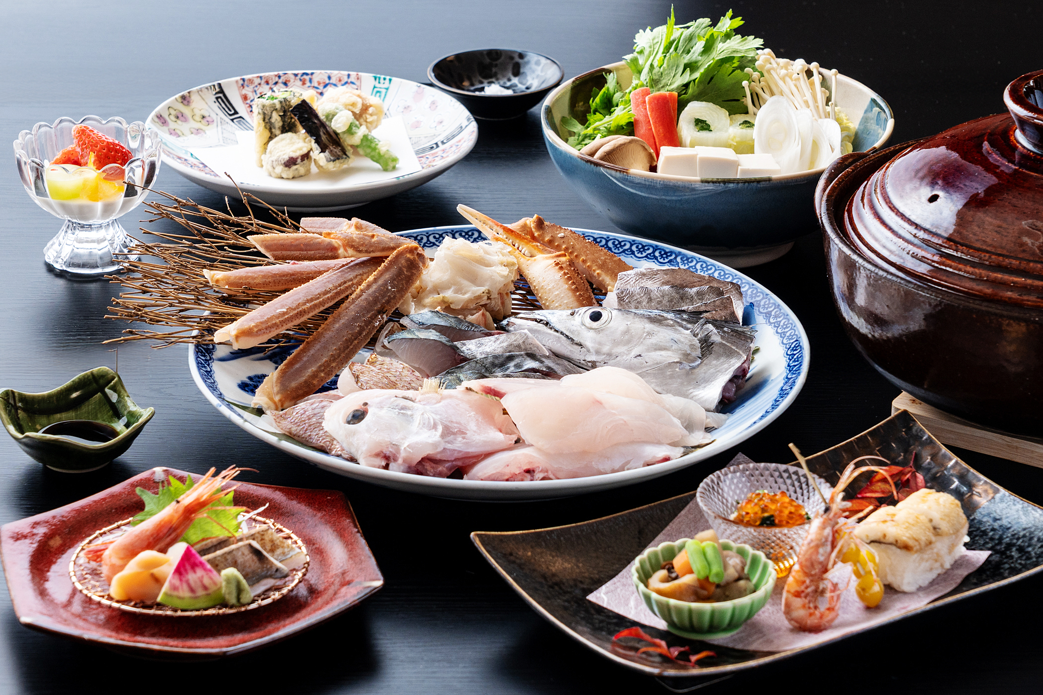 蟹も楽しめる海鮮鍋で丹後の味覚を満喫