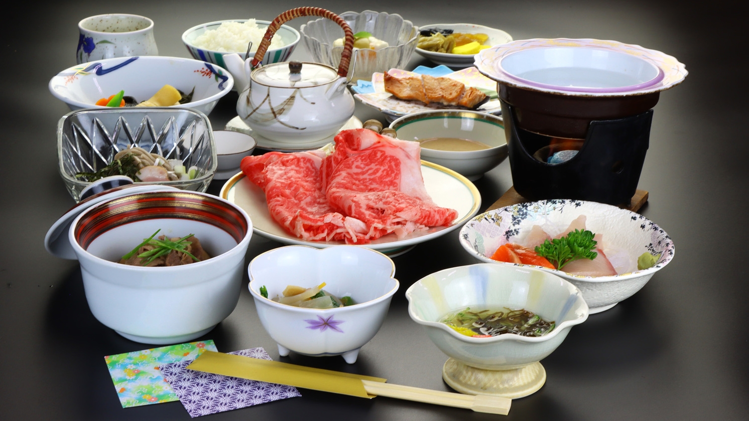 一番人気★【牛しゃぶ】ブランド牛≪蔵王牛サーロイン≫を贅沢にしゃぶしゃぶ♪◇24時間天然温泉を満喫♪