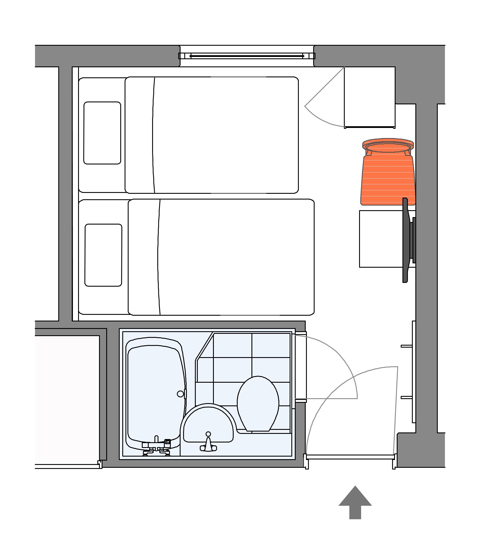 【平面図】ミニツインルーム