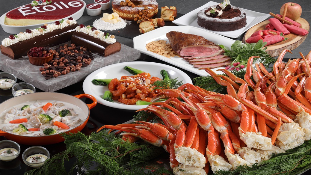 【本ズワイ蟹＆ローストビーフ食べ放題】 夕食時間（17：00〜19：00） 1泊2食付プラン