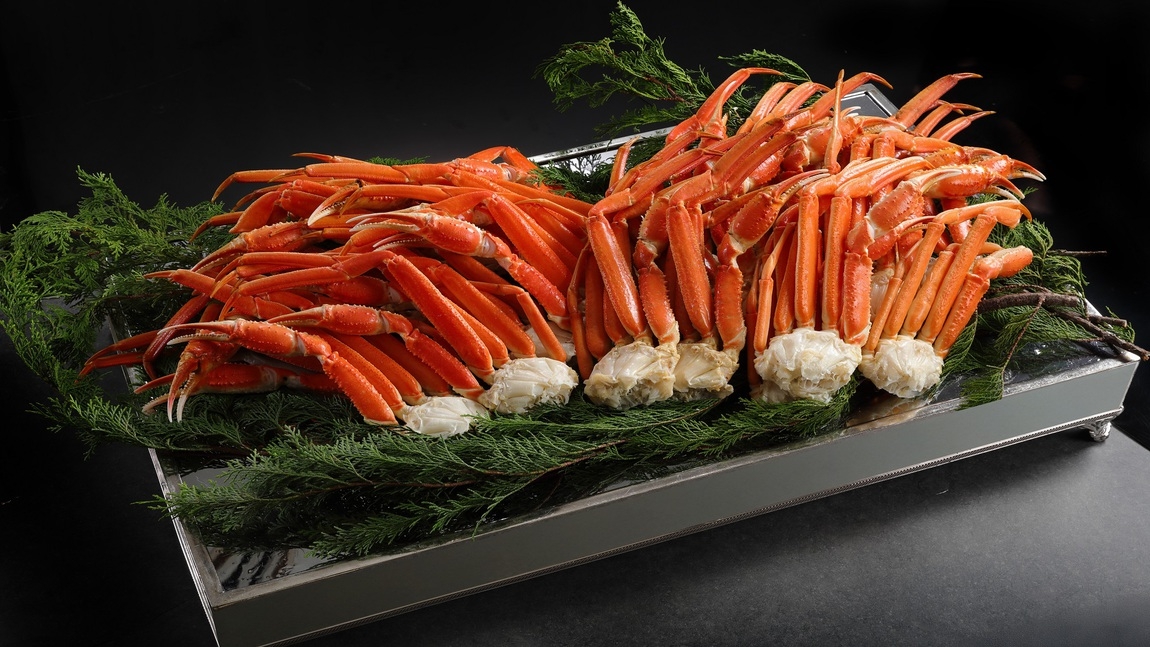 【本ズワイ蟹＆ローストビーフ食べ放題】 夕食時間（17：00〜19：00） 1泊2食付プラン