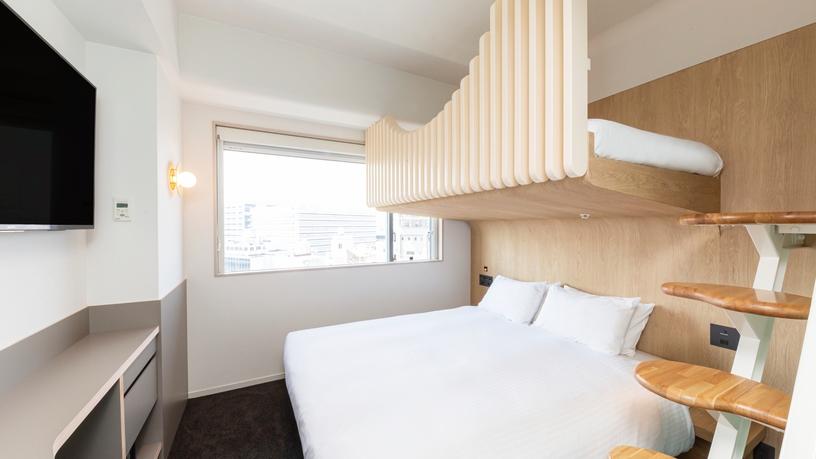 【ファミリー応援】バンクベッドルームで小学生までお子様の添寝無料！一緒に大阪旅を満喫！（朝食付）