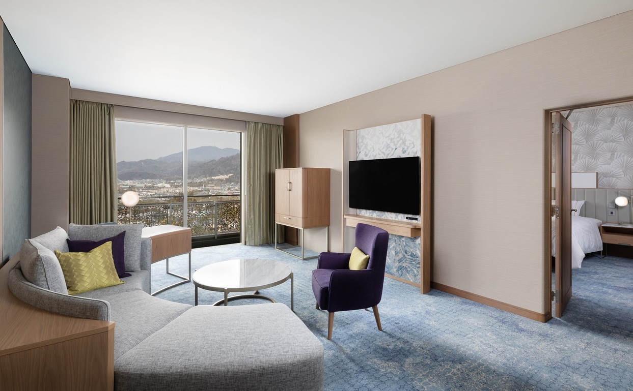 ラグジュアリースイート平安京ビュー2ダブルベッド