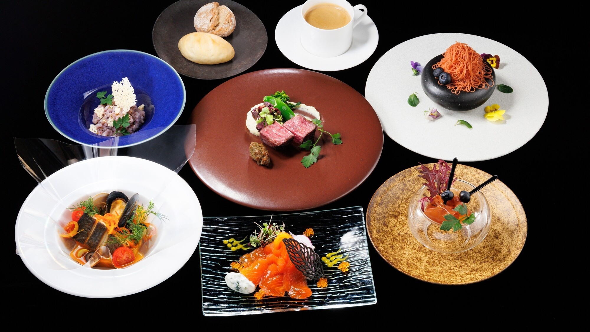 基本料理をフレンチコースへグレードアップ！＜夕朝食付＞「モンターニュ」