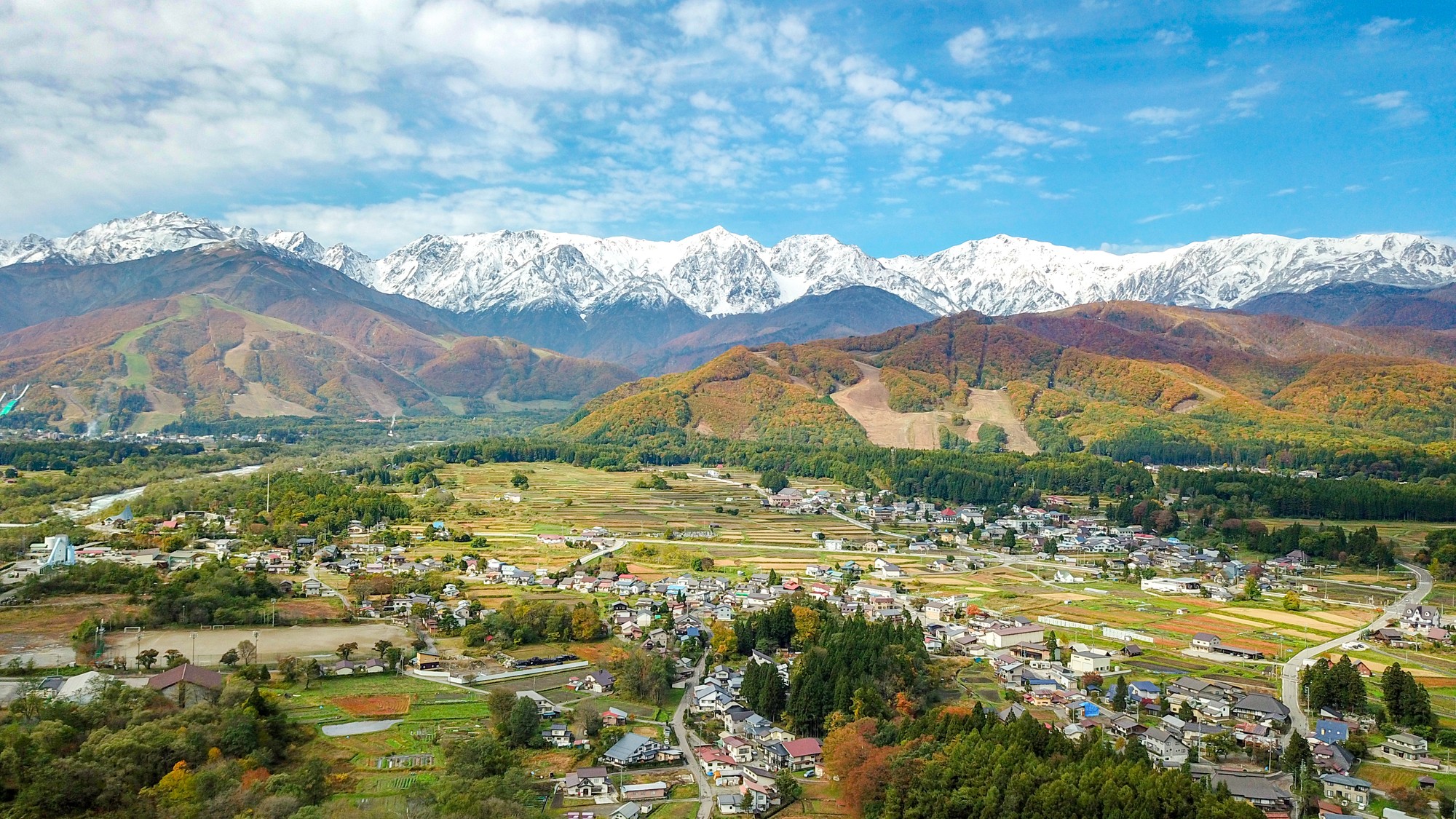 ■白馬村三段紅葉（秋）