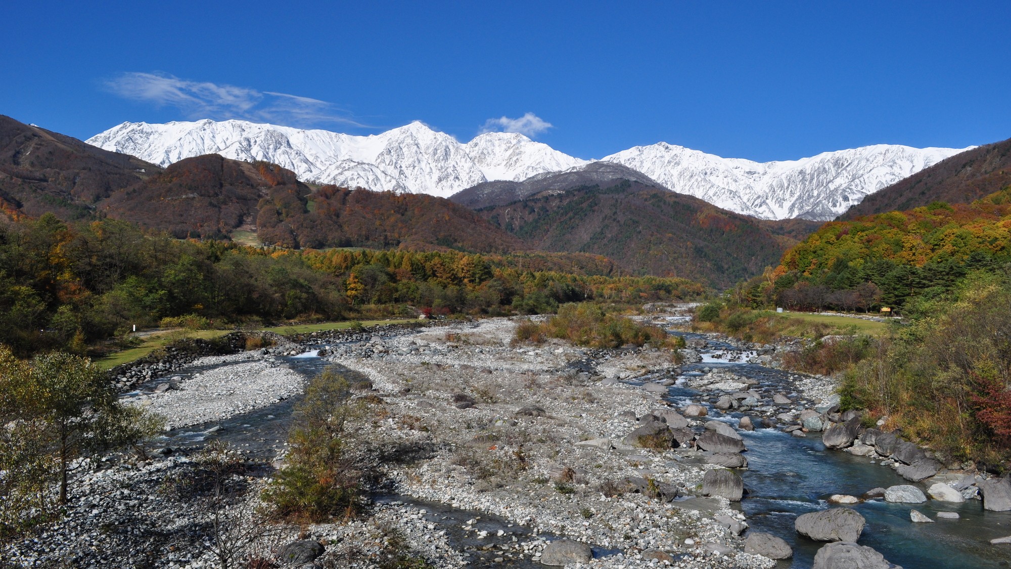 ■白馬村松川三段紅葉（秋）