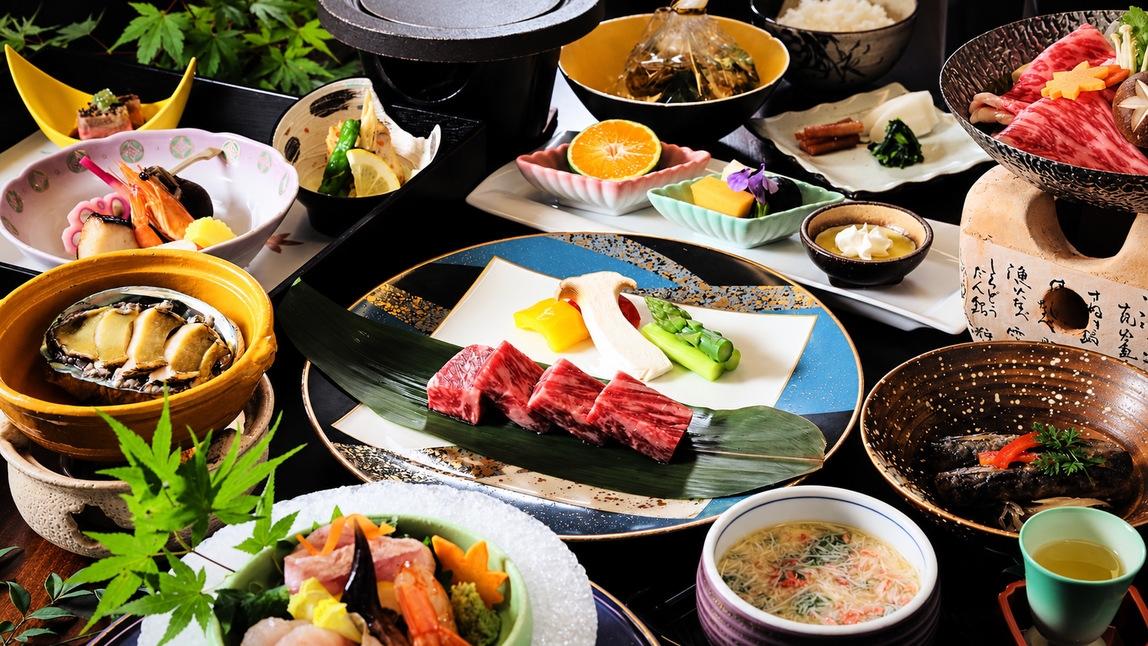 【新登場】特別会席〜鮑の酒蒸し×国産牛サーロイン　西浦の地魚まで全11品〜