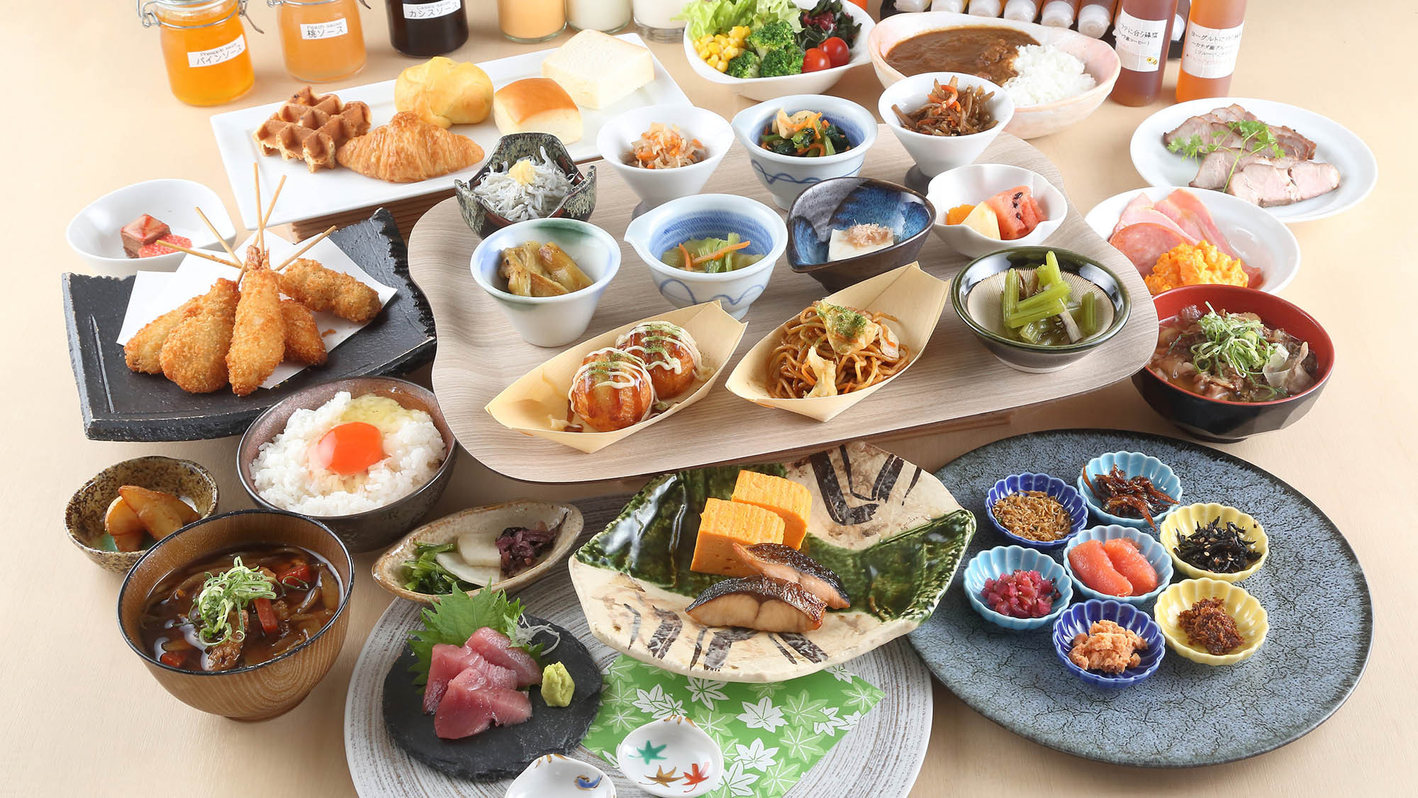 大阪ならではのメニューはもちろん、体に優しい旬の食材で彩られた元気になれる朝食。