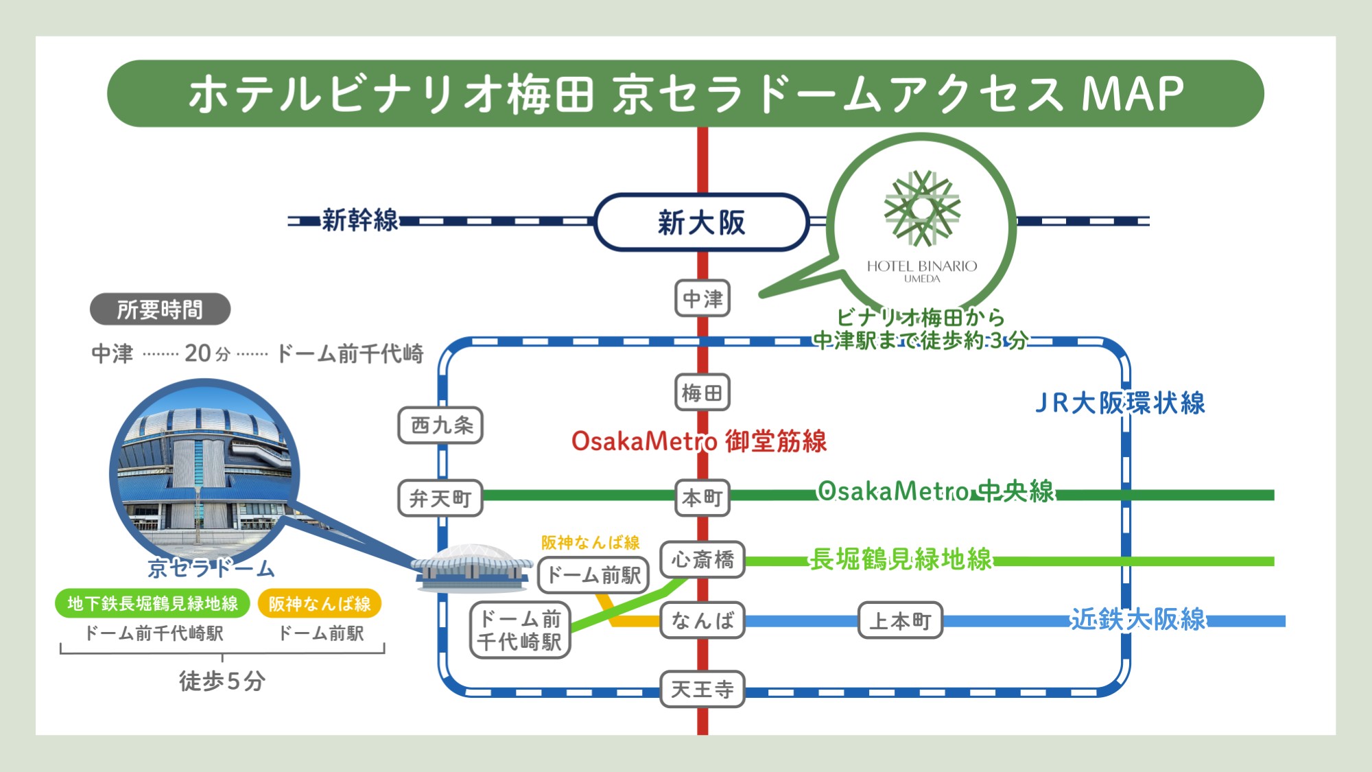 京セラドームへのアクセス