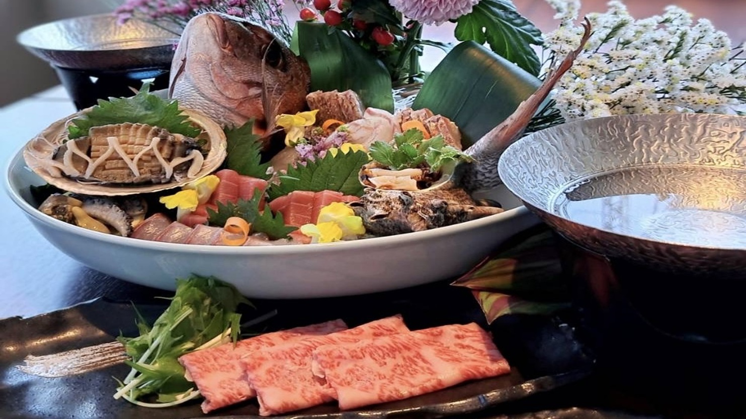 【夏季限定】海の恵みと松阪牛しゃぶしゃぶプラン