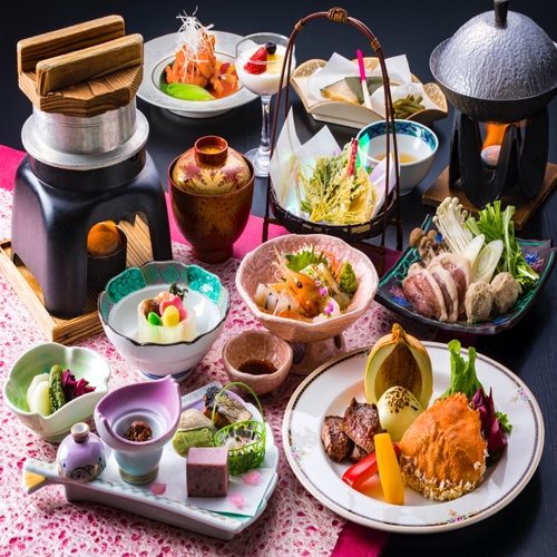 【夕食はレストランにて】春の和膳（なごみぜん）〜さくら〜旬を味わえる全１２品♪