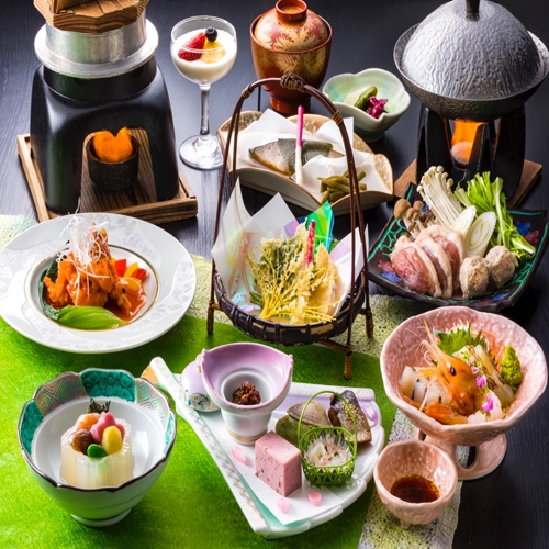 【夕食はレストランにて】春の和膳（なごみぜん）〜なのはな〜旬を味わえる全１１品♪