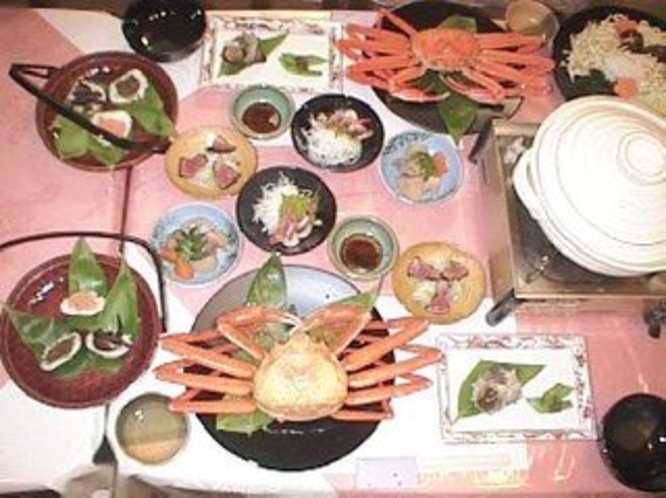 日本海の幸鍋とズワイ蟹＆笹寿司