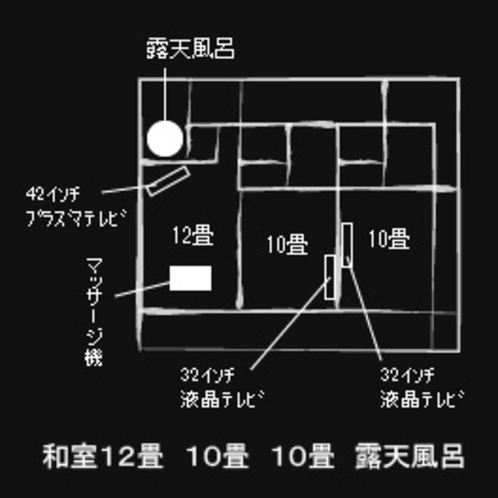 【別館『はせを亭』】草庵（和室12畳 + 10畳 + 10畳 + 半露天風呂）