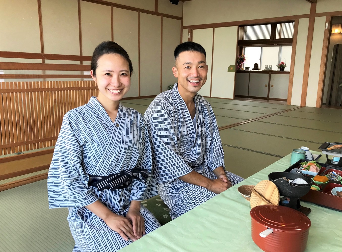 【お日にち限定　旬の地魚おまかせプラン２食付き】・海鮮陶板焼とはまぐり焼き・鯛海鮮釜飯