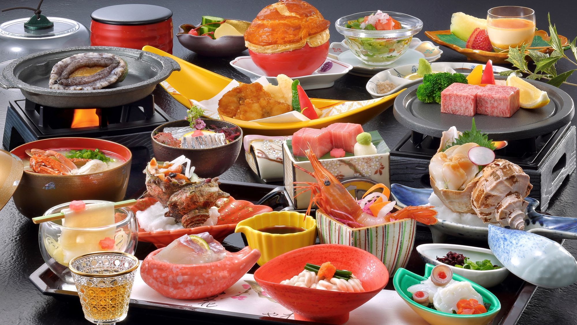 【お食事は個室確約】コンクール金賞受賞「鶴岡甲州2023」ワインフルボトル付！ご夕食はお刺身九重会席