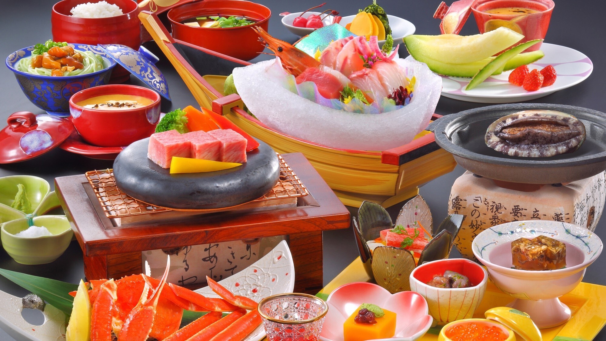 【夕食】山形牛ステーキ付和会席＜冬＞※イメージ