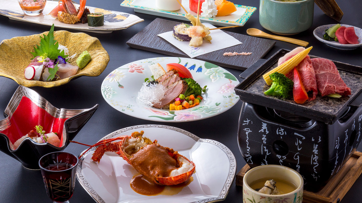 【当館人気No1】伊勢海老と特選和牛〜空〜スタンダードプラン【幻のもち鰹・鮪】水揚げ次第で