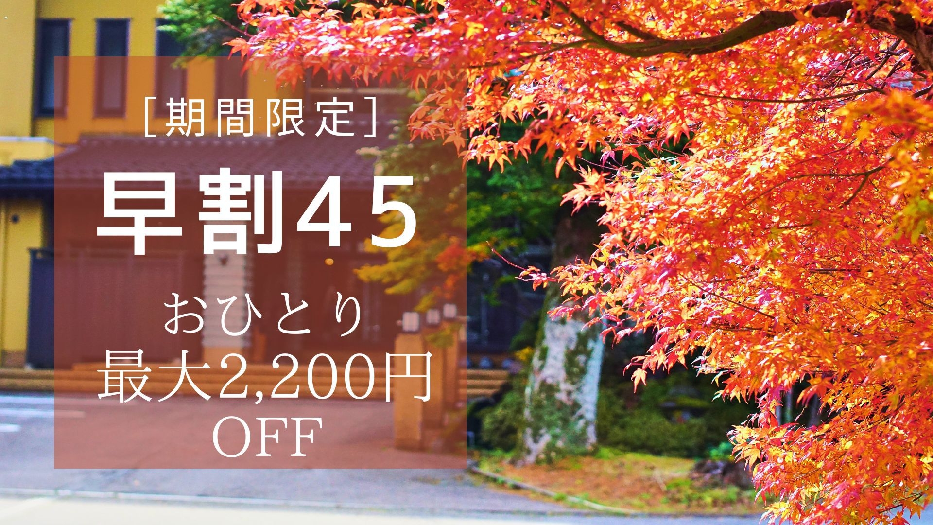 【SALE♪】【早得45】【おひとり最大2，200円OFF】 スタンダードプランがとってもお得！