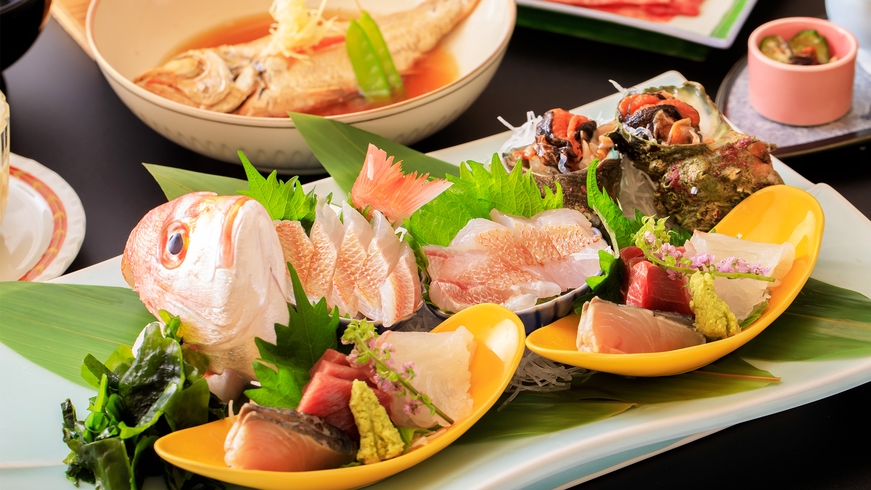 ■海の幸■日本海産のどぐろ煮付け、旬の魚介新鮮姿盛り！地魚会席