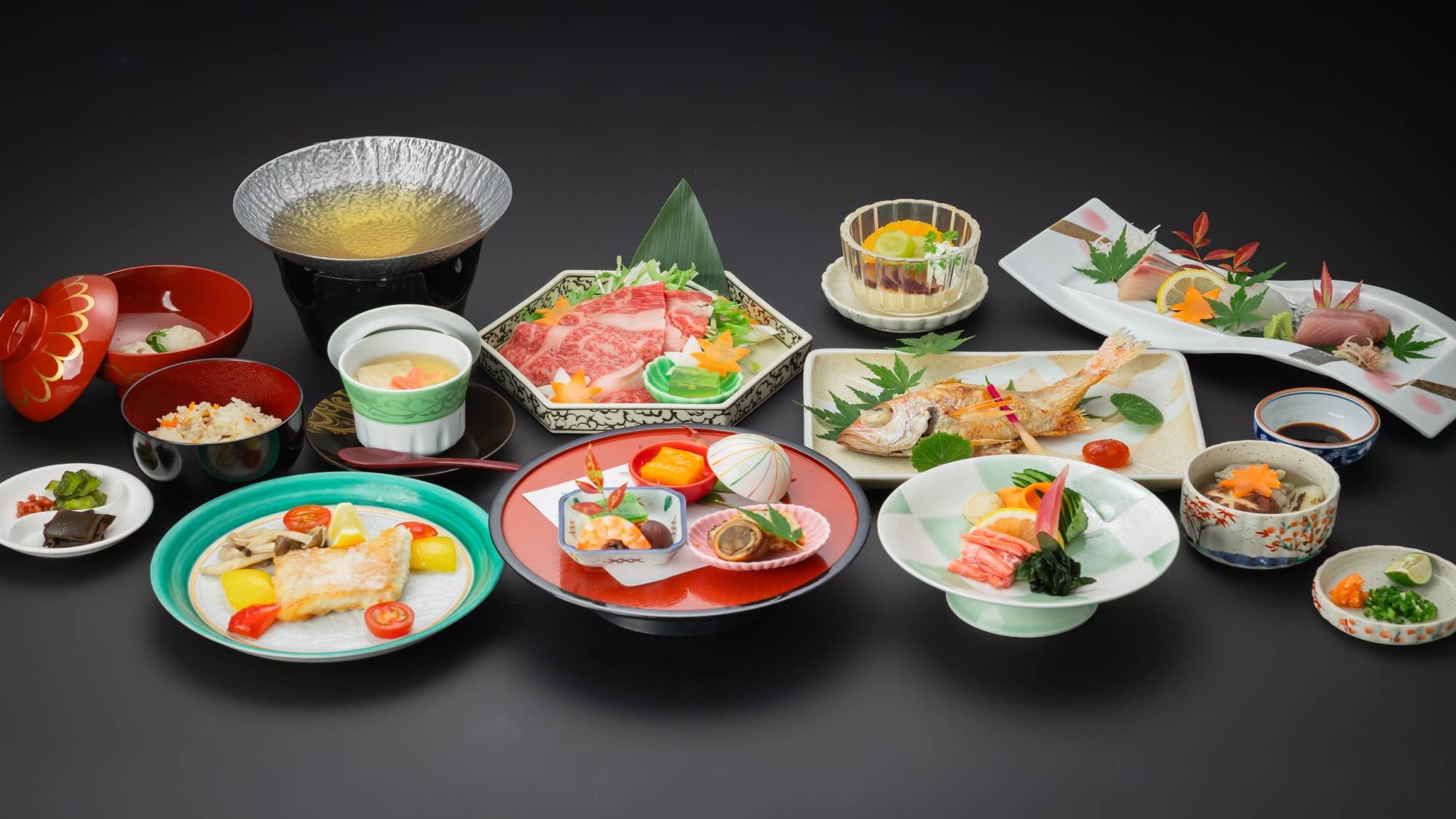 ■一番人気■しまね和牛、のどぐろ、鮑バター焼きなど夕食時その場で選べる一品料理！