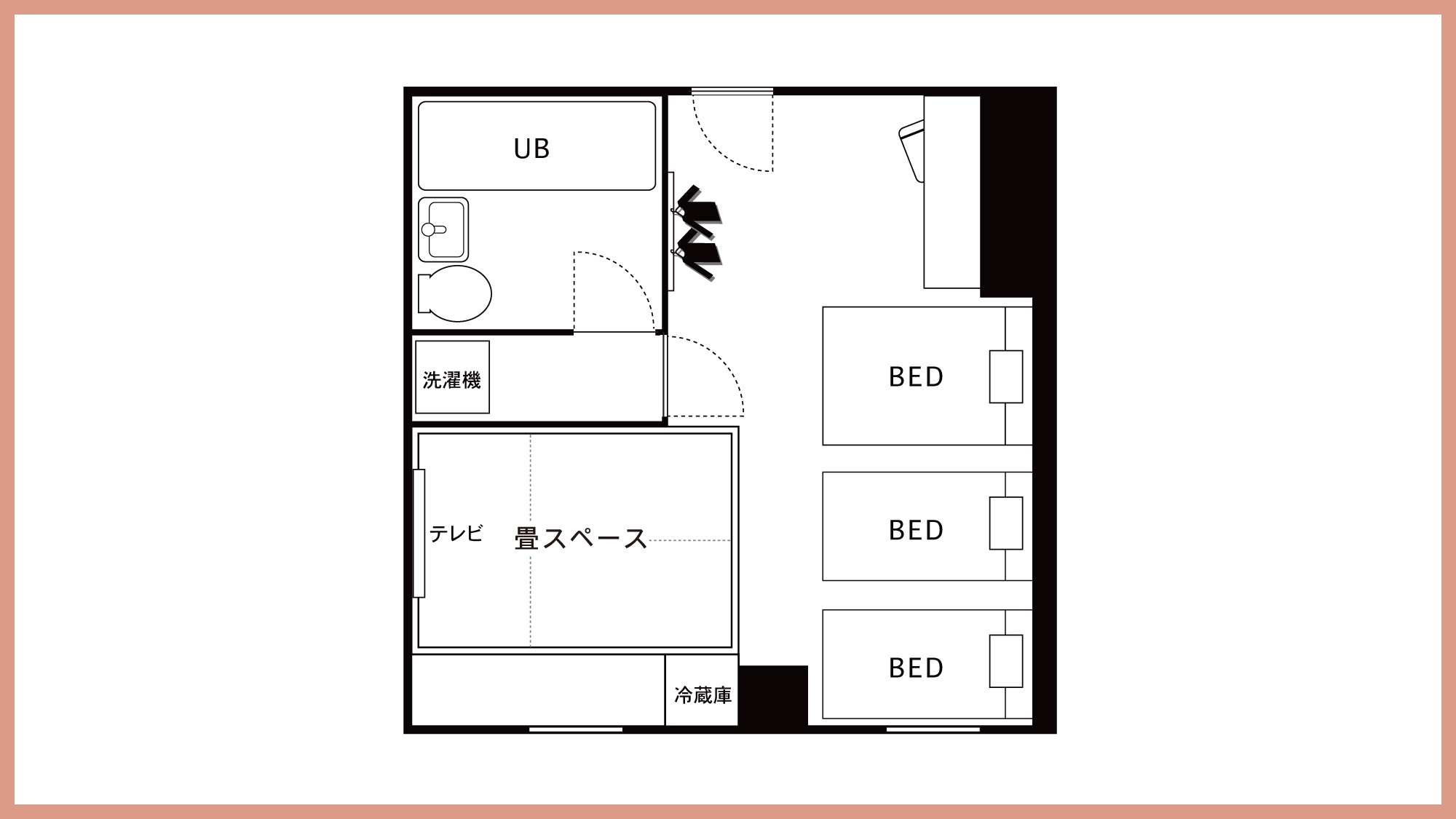和洋コンフォートルーム（３～６名利用）
