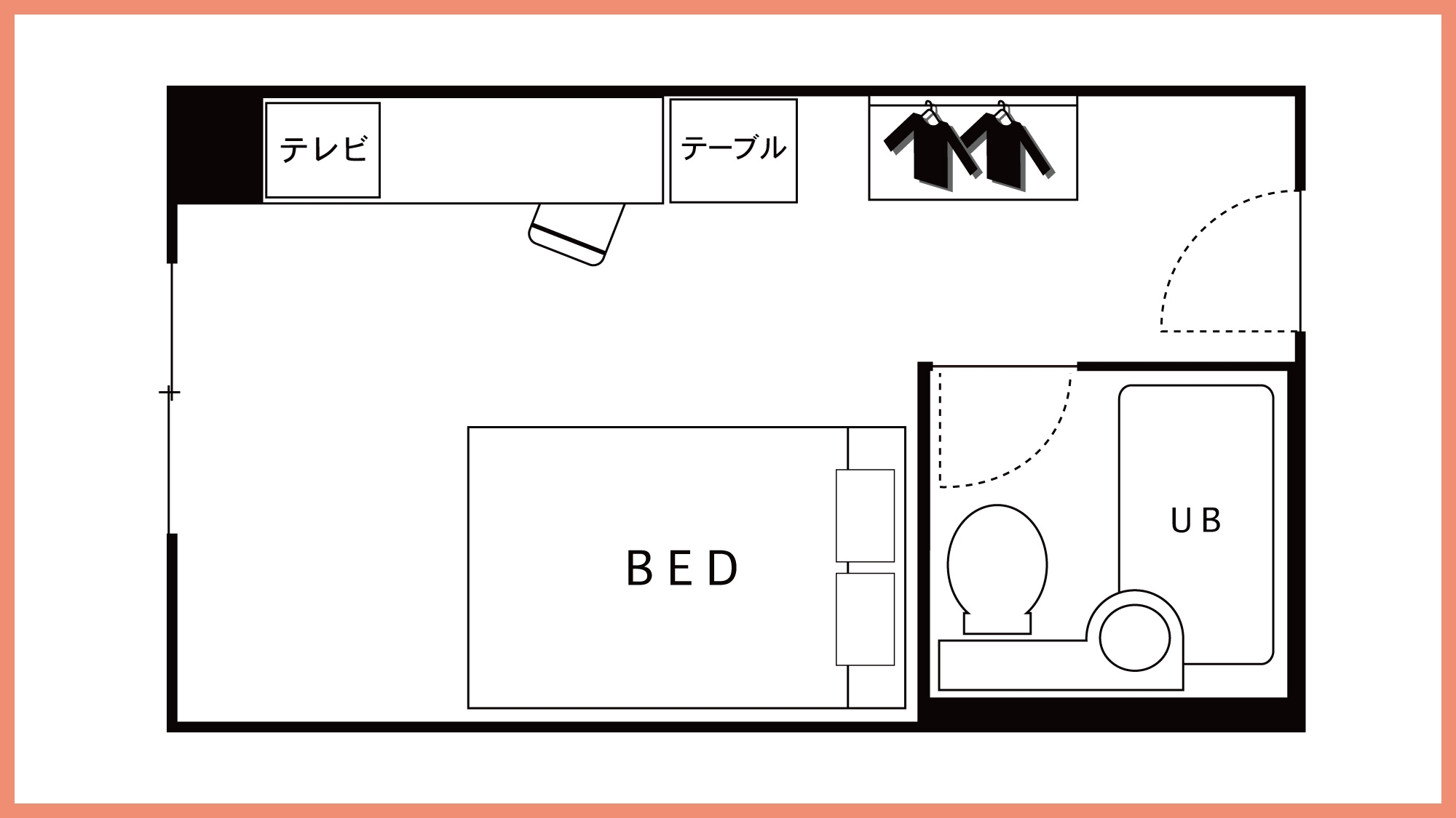 セミダブルルーム【間取り】