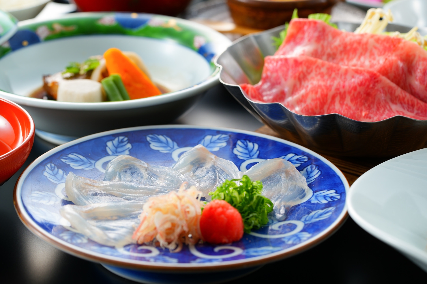 【おおいたパワーチャージ】【２食付/部屋食】豊後牛＆関あじ＆かぼす鮃を味わう創作会席