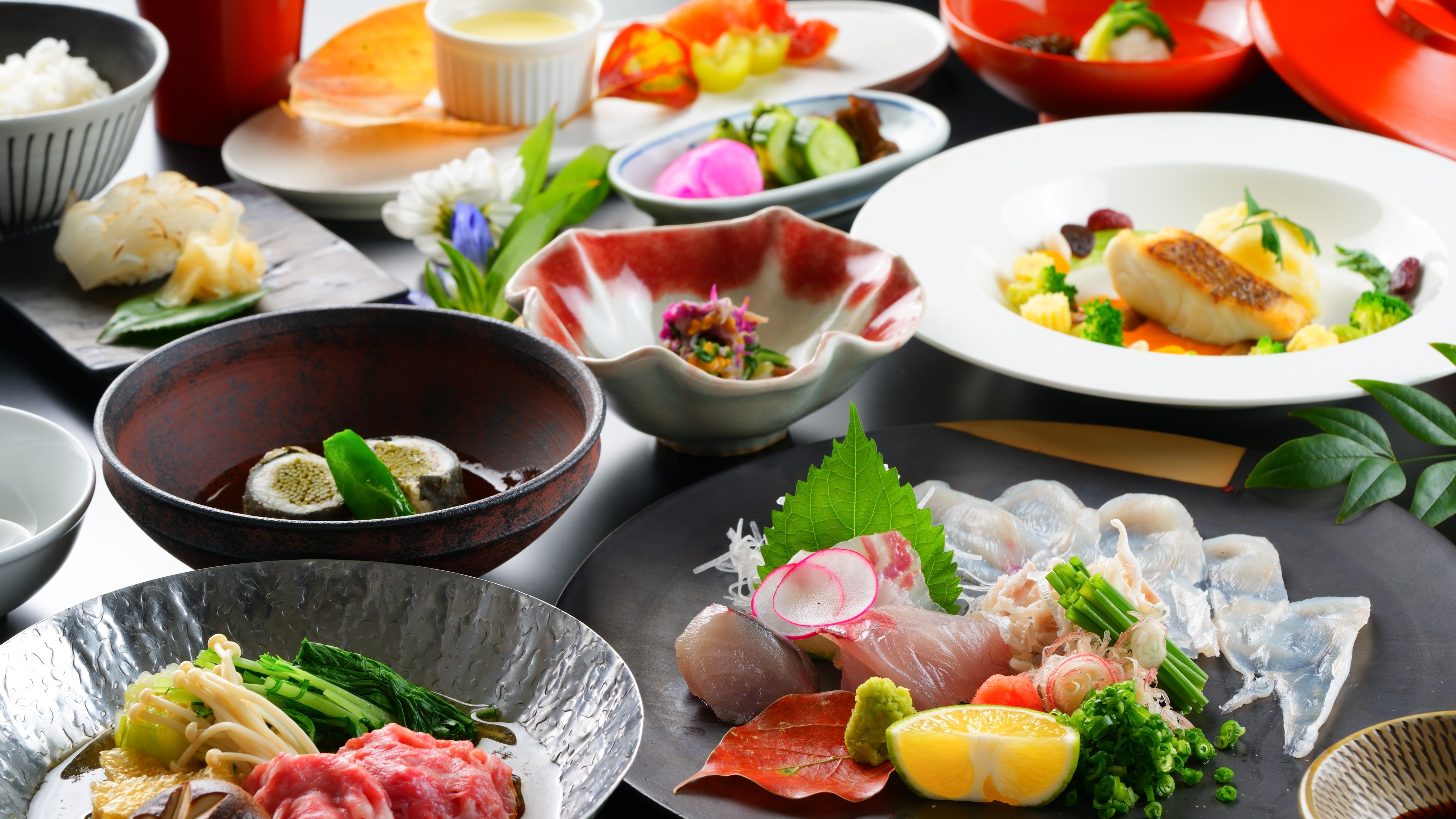夜景ダイニング夕食料理（イメージ）