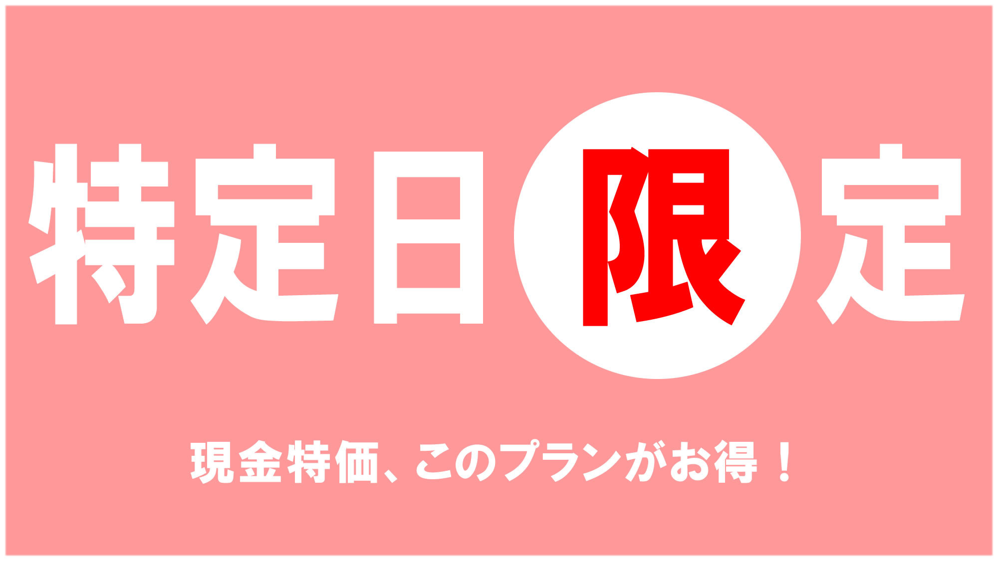 【特定日限定】　素泊まりプラン　※現金特価