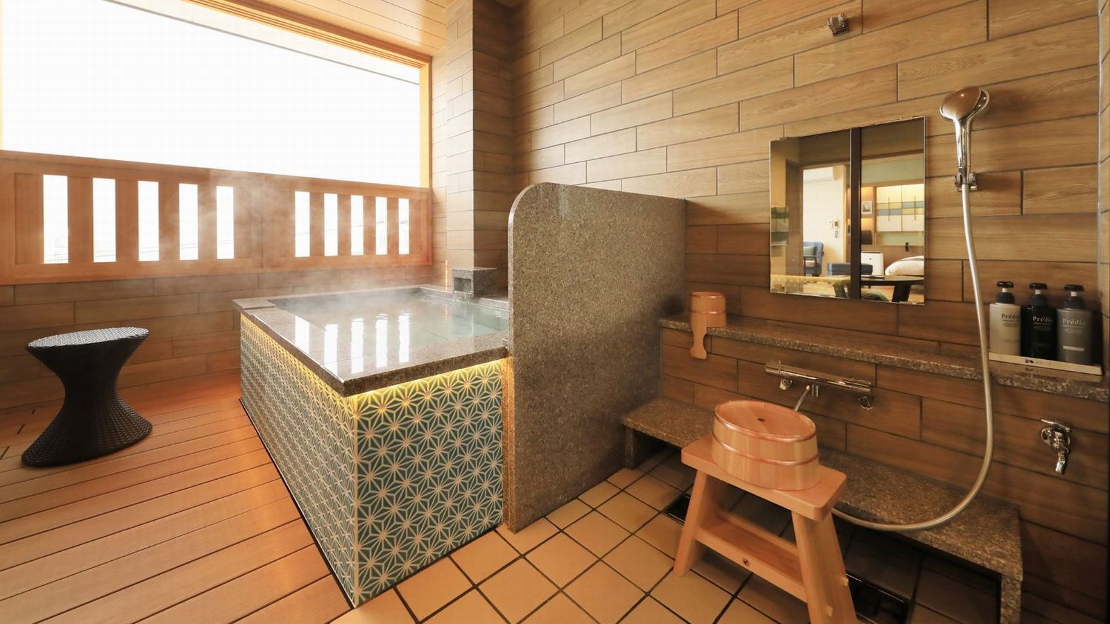 ＜瑠璃～RURI＞和洋室ツイン温泉露天風呂＋FranceBed電動ベッド