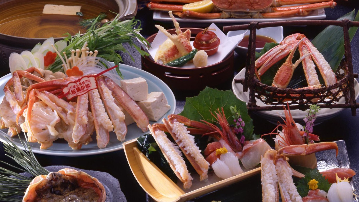 ◆冬Ｐ◆最上級の冬の王様・鳥取県産タグ付き活松葉蟹を贅沢にまるごと一枚味わう『極上活松葉蟹会席』