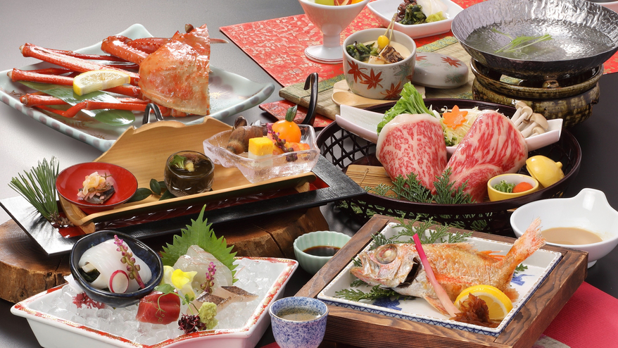 【5％OFF】【楽天スーパーSALE】山陰の恵みを堪能する3大グルメ会席／ゴールドアワード受賞記念