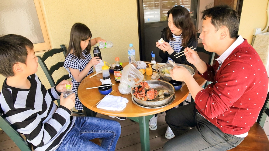 【地獄蒸し体験】ほんのり塩味のついた素材の味が楽しめます