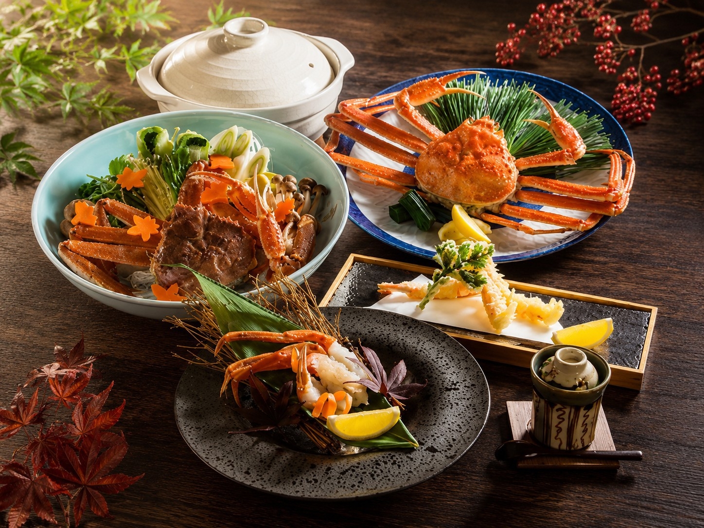 「冬の味覚王　松葉がに」　極上かに会席×テラスからの絶景とサウナでととのう（11月〜3月中旬まで）