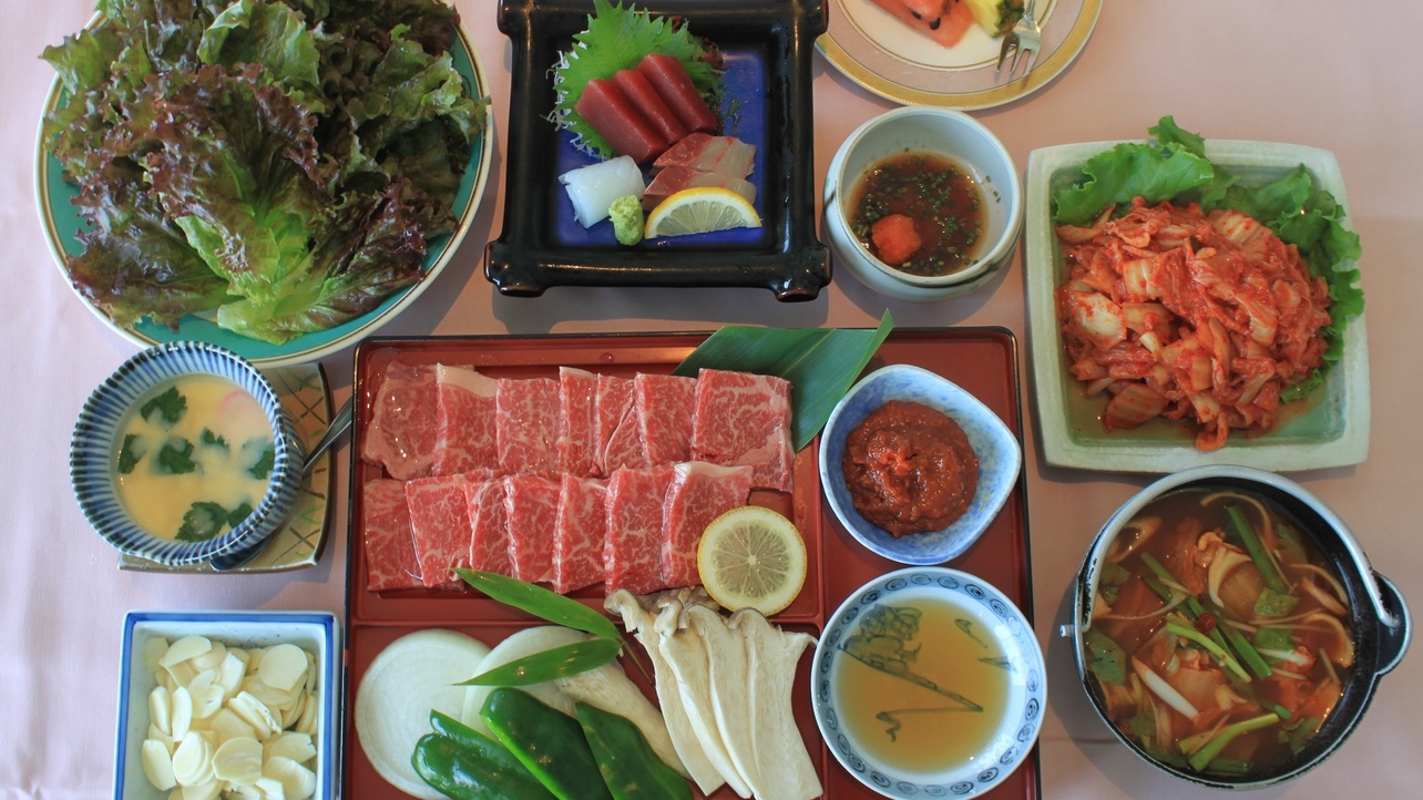 【宮崎牛焼肉コース２食付】宮崎が誇るA4ランクのブランド牛を焼肉で堪能！