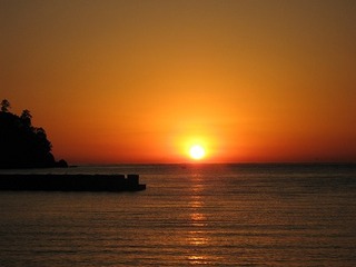 土肥海岸からの夕日