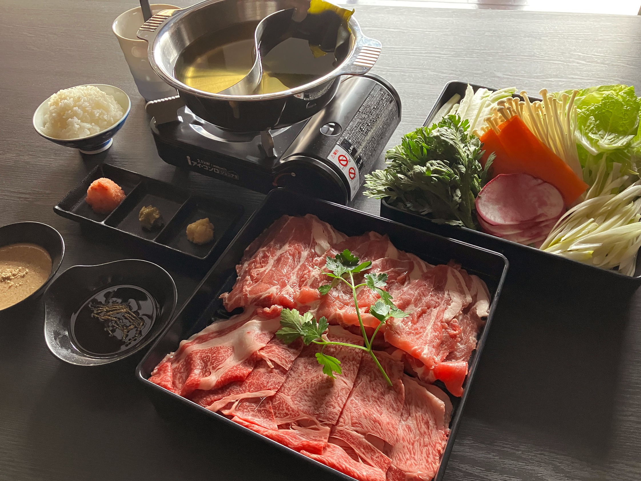 【和豚もち豚しゃぶしゃぶコース】和と欧の饗宴　１泊２食