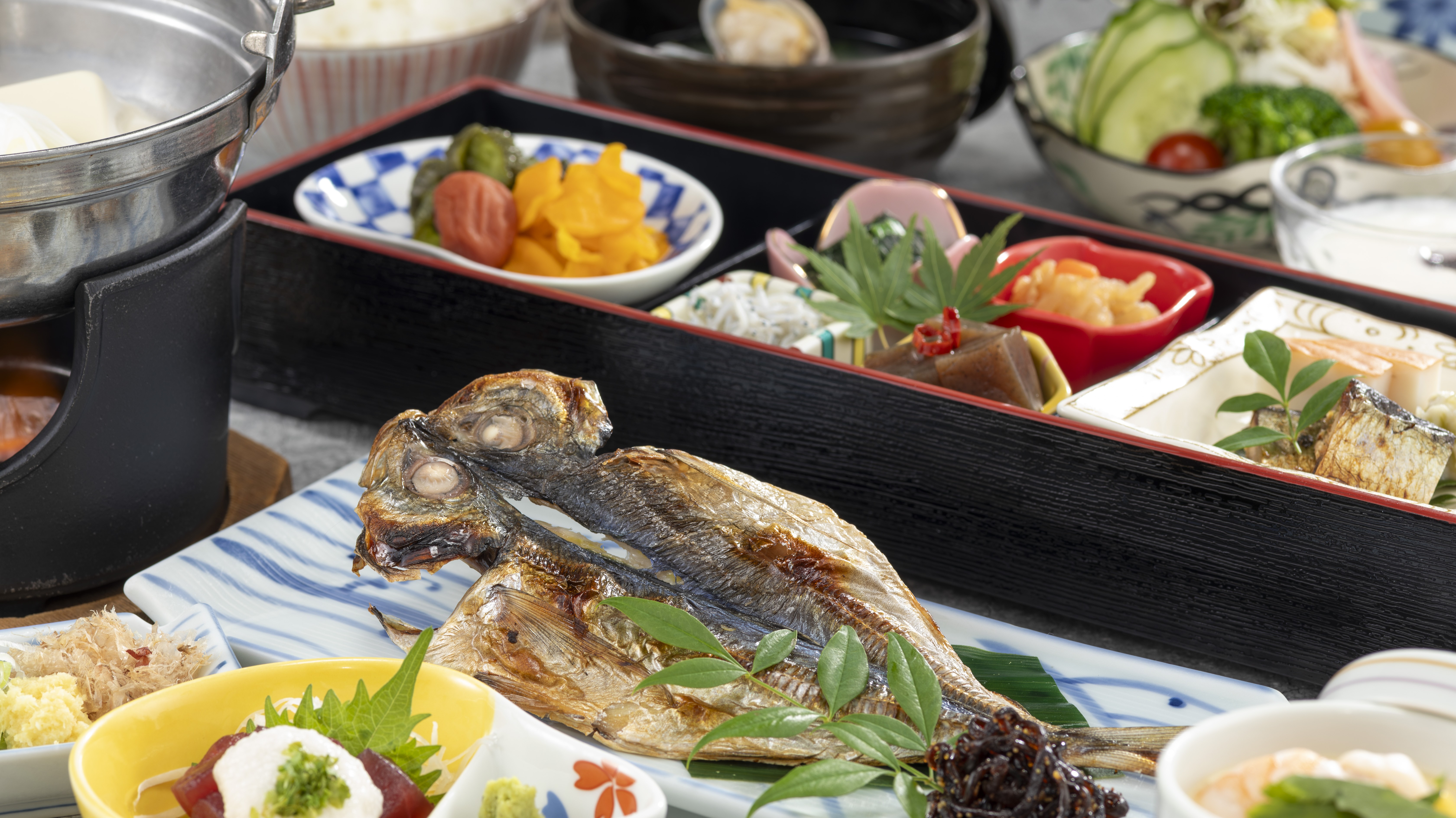 ご朝食一例※内容は季節により異なります。