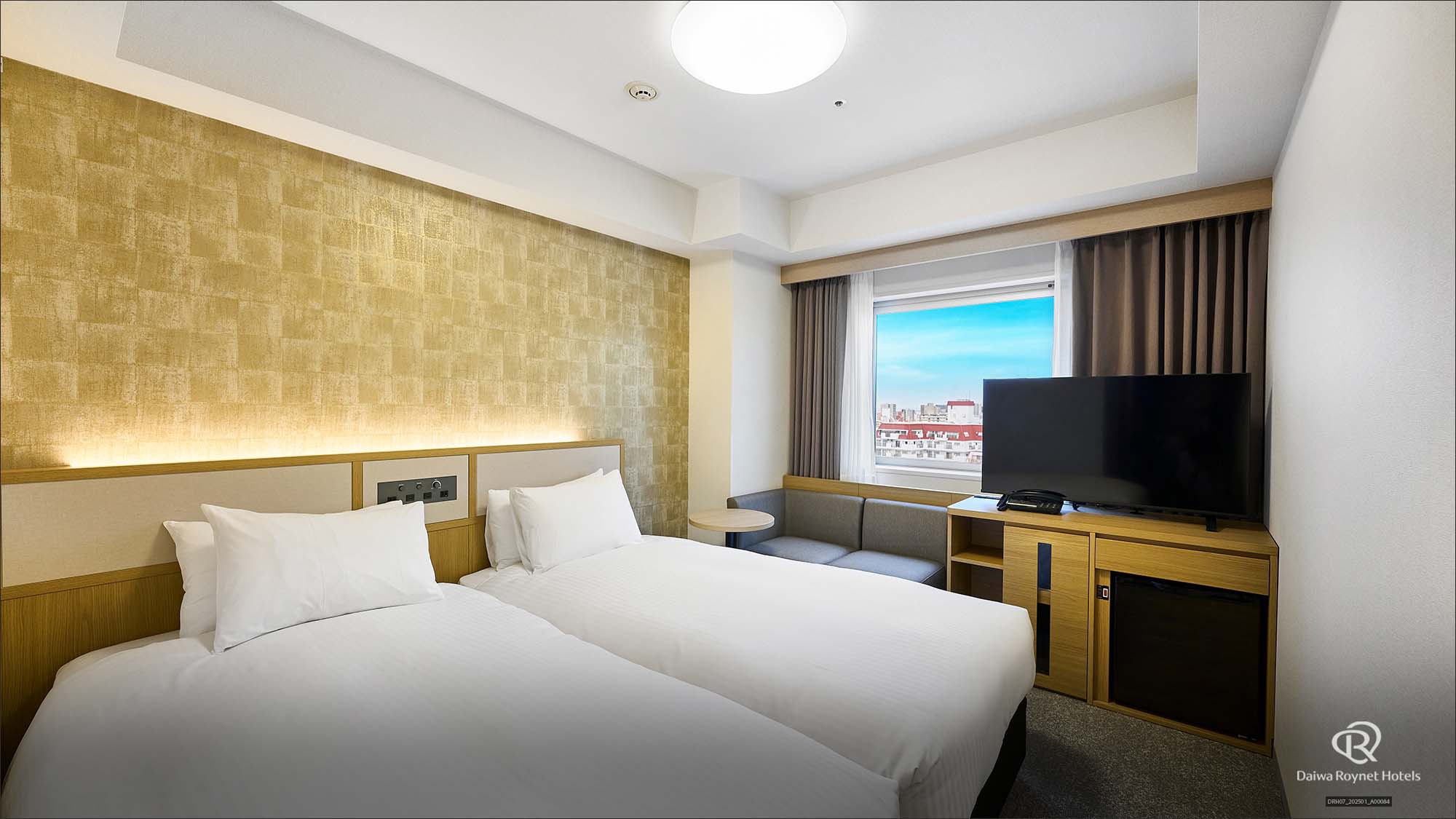 【禁煙】カジュアルツイン2名18.2平米97cm幅ベッド×2