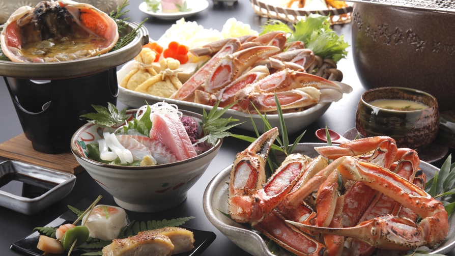 【さき楽30：10％オフ】【かにハーフコース】リーズナブルに♪冬の味覚をじっくり味わう♪≪一泊二食≫