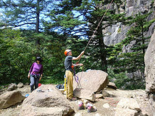 三ッ峠でのロッククライミング②