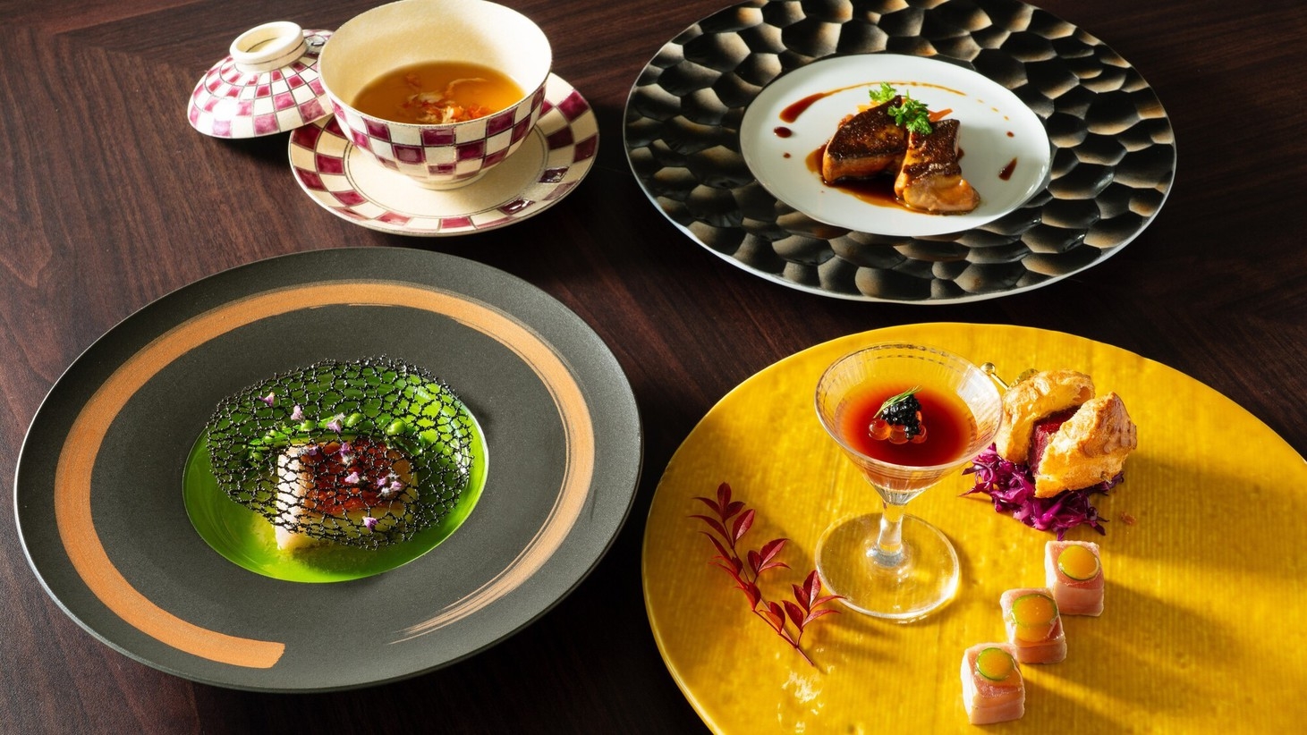 【鉄板焼豪華ディナー】厳選国産黒毛和牛を3種の塩で味わう翡翠コース付宿泊プラン