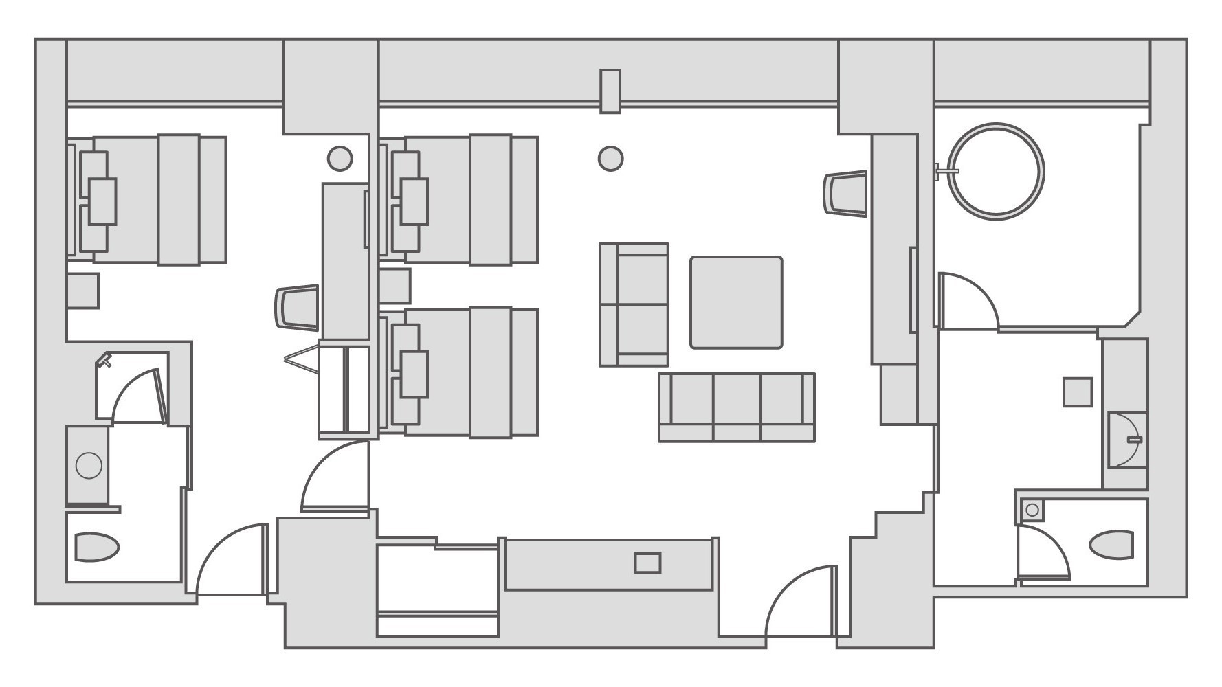 平面図　本館特別室　富士山裾野（91平米）