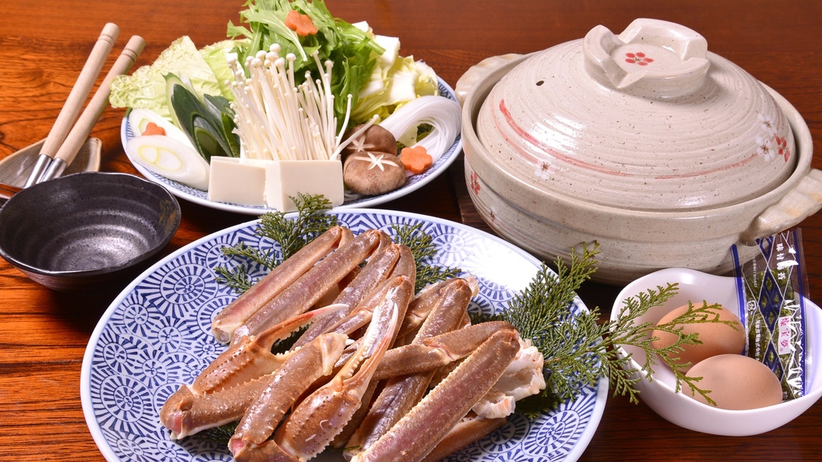 ちょっぴりリーズナブル！蟹刺し・焼きガニ・蟹鍋が楽しめる★カニプチフルコース