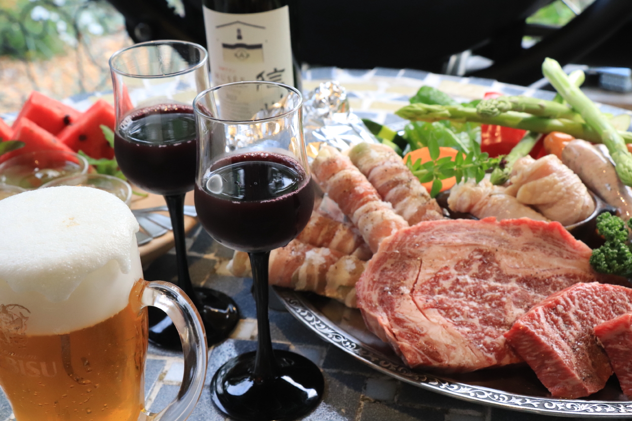 信州牛ステーキのガーデンバーベキュー④